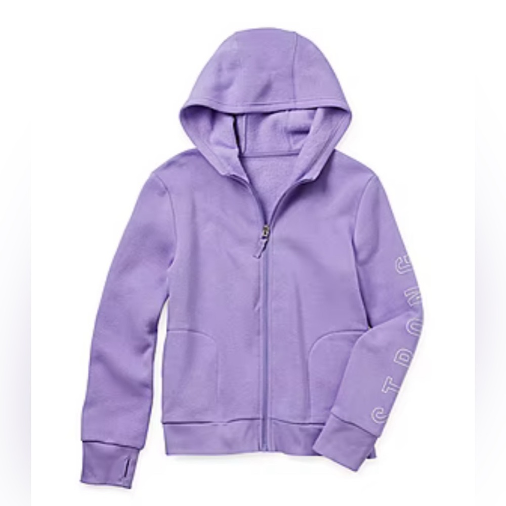 NWT Xersion Big Girls Fleece Zipper Hoodie.Color:”Paisley Purple” Size-3XL(22.5)